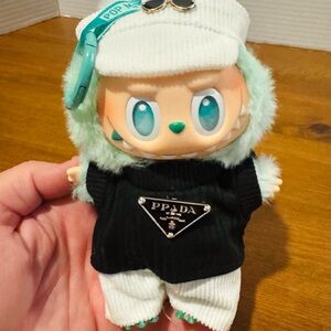 Prada Black and White Labubu Outfit